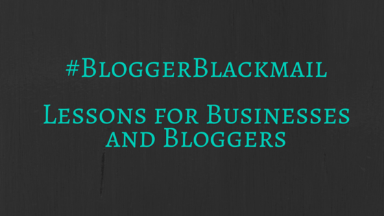 Blogger Blackmail Lessons