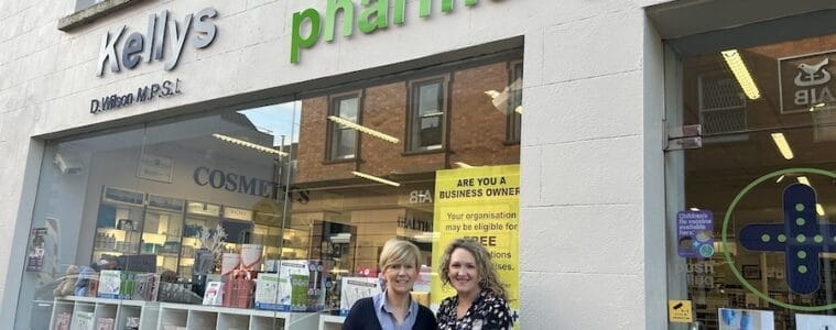 Kellys Pharmacy Enniscorthy - store manager Aideen Walsh and Paula Roche, , CEO at County Wexford Chamber, See more stories here.