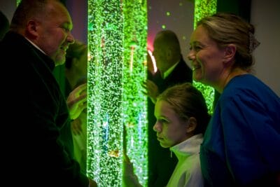 [L-R] Paul Connell, CEO, Pure Telecom, Zuzanna Kulakowska, and Janet Carter, CHI Staff Nurse OPD