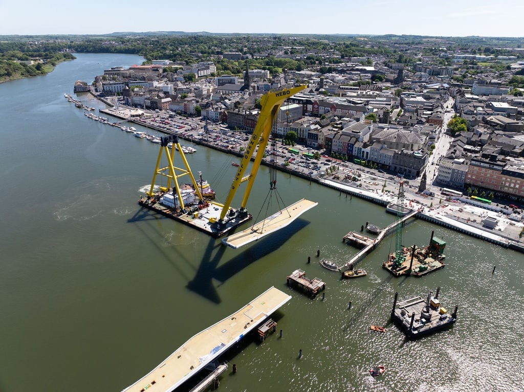 Installation of Waterford's Sustainable Transport Bridge Superstructure Marks Major Milestone in Ireland’s Largest Urban Regeneration Project